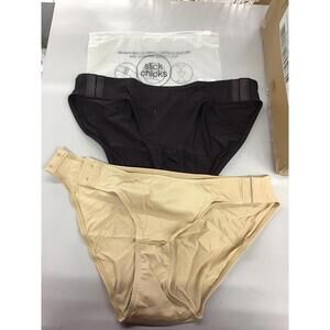 Slick chicks womens hookable sides briefs size S 100% cotton 2 pack new qvc